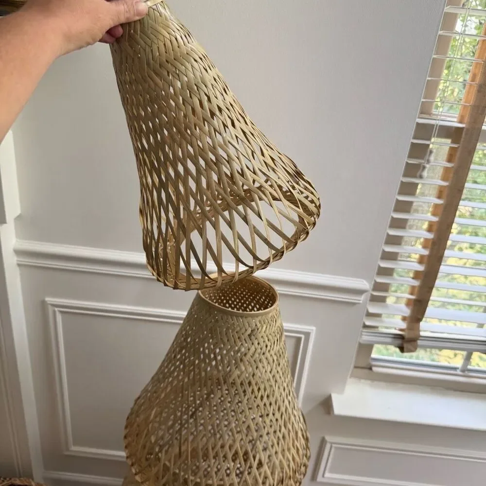 IKEA 2020 Rattan Bamboo Woven Scandinavian Minimalist Christmas Tree 49” x 19.5”